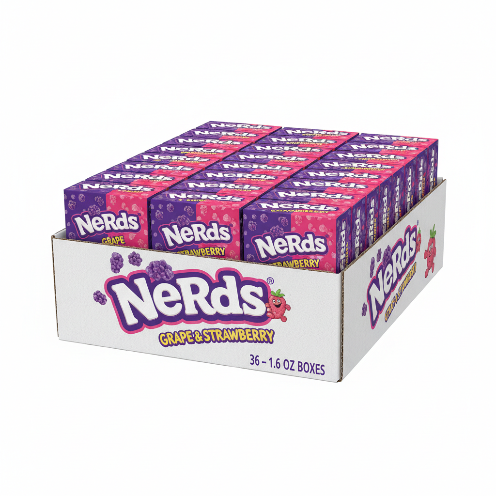 Nerds Grape and Strawberry 1.6 oz Pack of 36