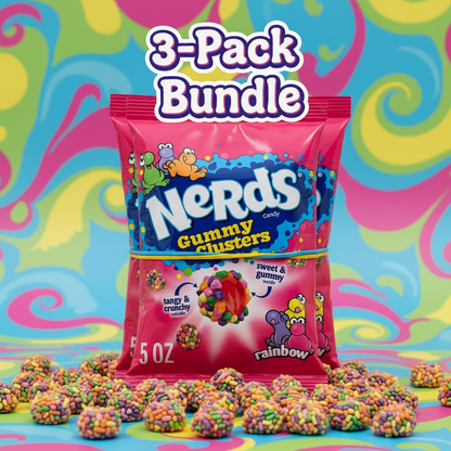 Nerds Gummy Clusters Rainbow 3-Pack Bundle