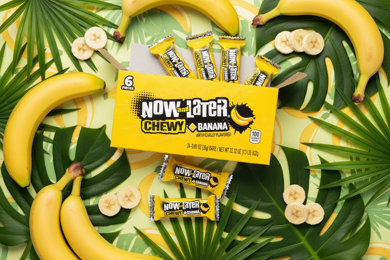 Now and Later Chewy Banana Box of 24 Lifestyle 3