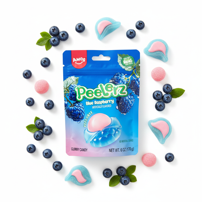 Peelerz Blue Raspberry Flat Lay