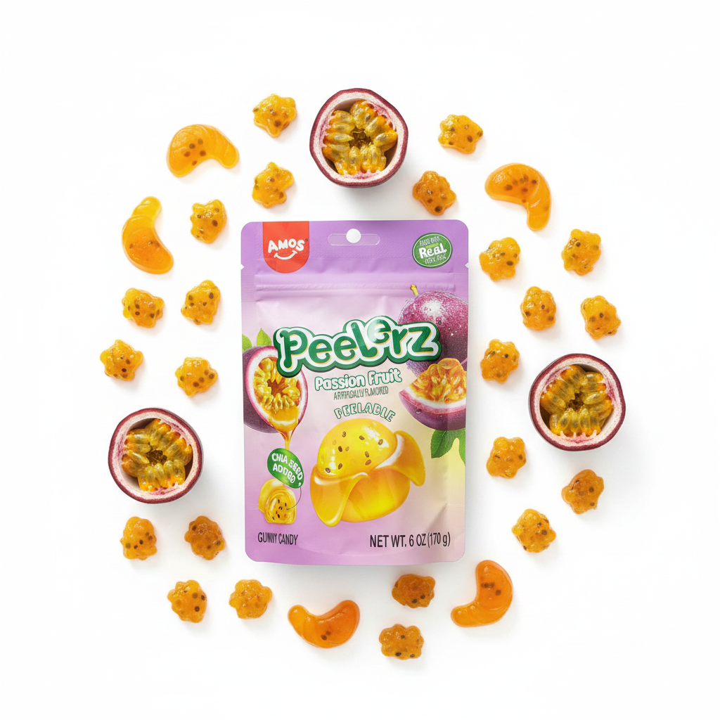 Peelerz Passion Fruit Flat Lay