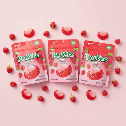 Peelerz Raspberry 3-Pack Flat Lay