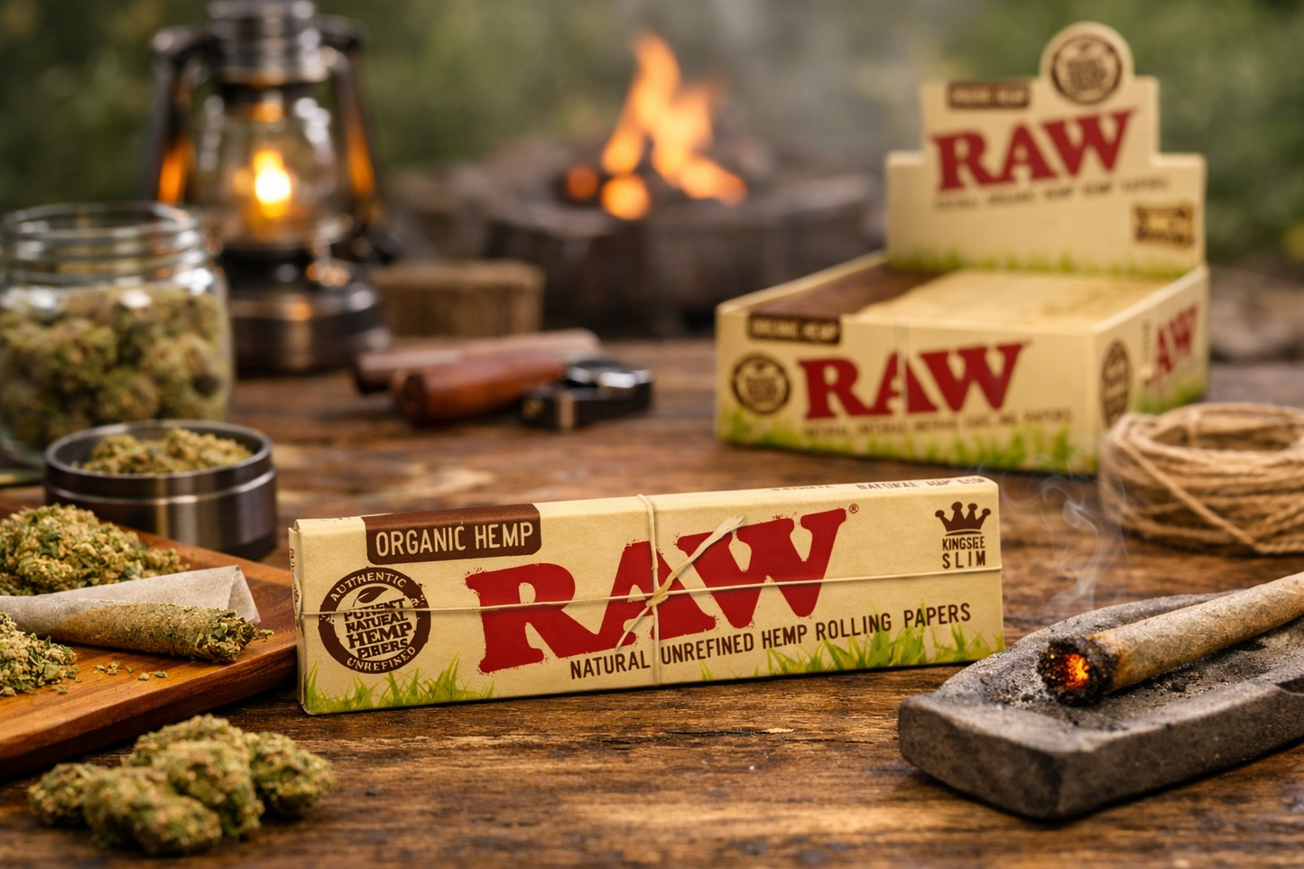 Raw Paper Organic Hemp King Size Slim 10 Pack