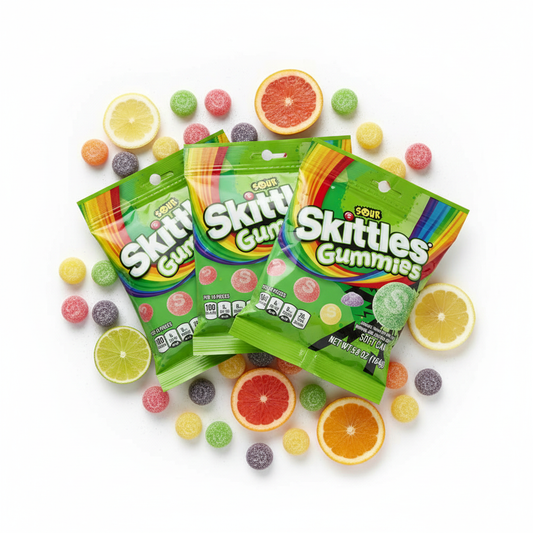 Skittles Sour 3-Pack Flat Lay