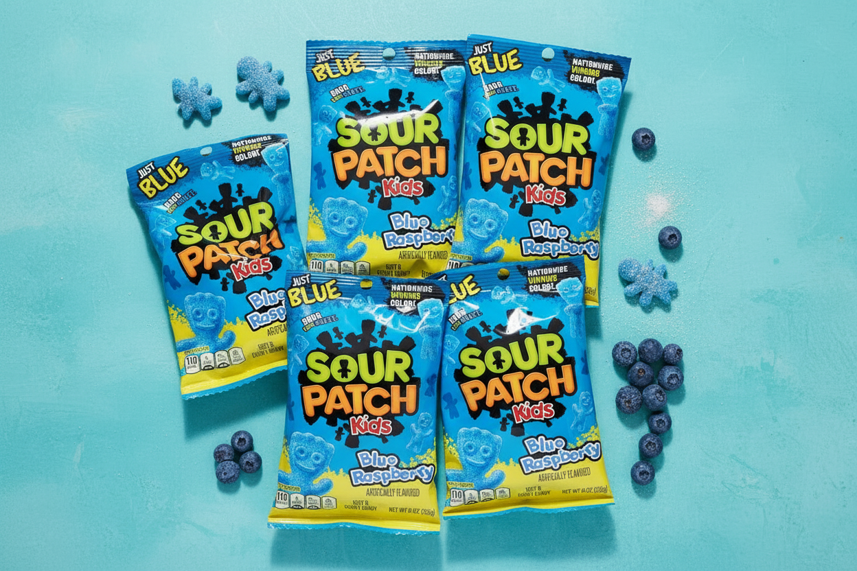 Sour Patch Kids 6-Pack – Flat Lay