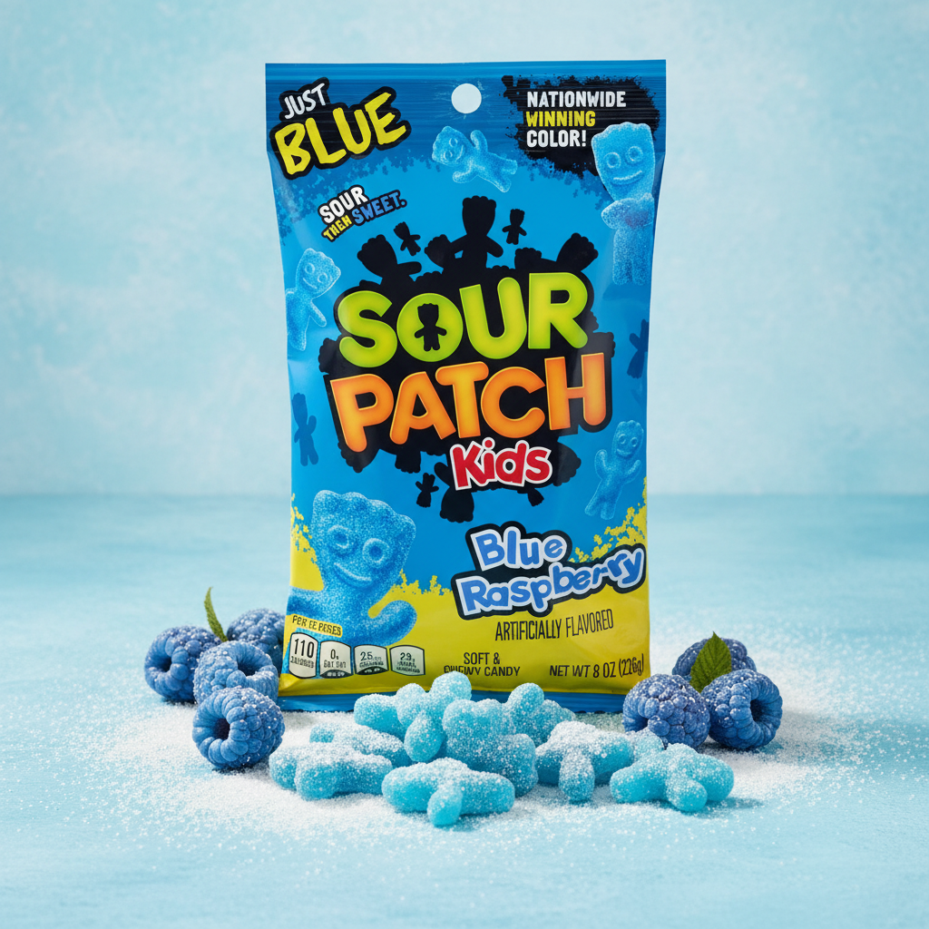 Sour Patch Kids Blue Raspberry 8oz Bag