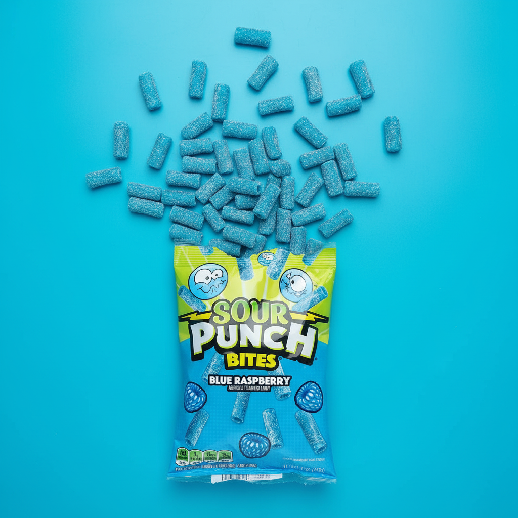 Sour Punch Bites - Flat Lay