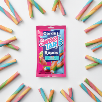 SweeTarts Ropes Flat Lay