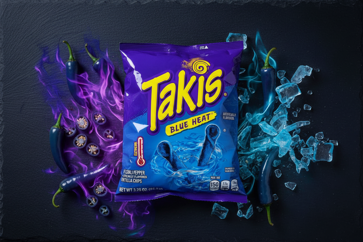 Takis Blue Heat - Flat Lay