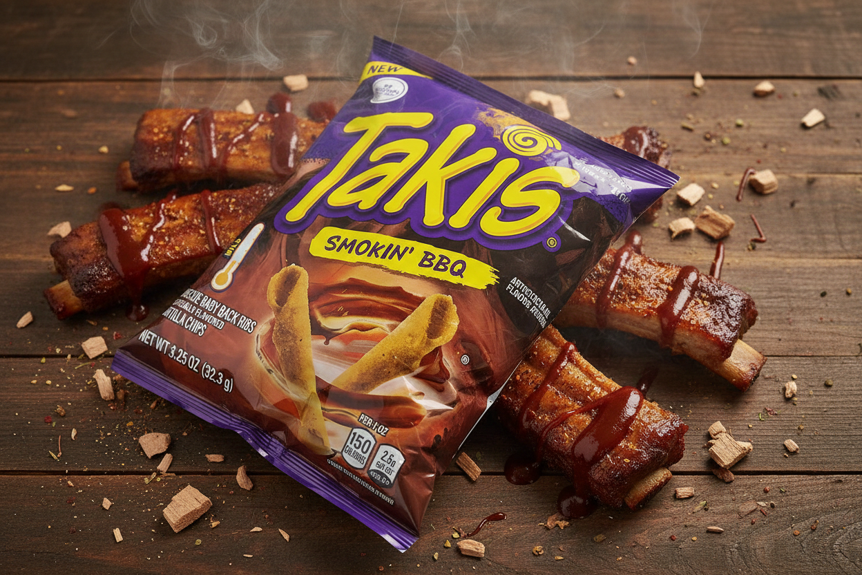 Takis Smokin' BBQ - Flat Lay