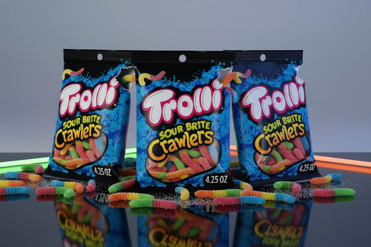 Trolli Gummies Sour Brite Crawlers 4.25 oz 3 Pack