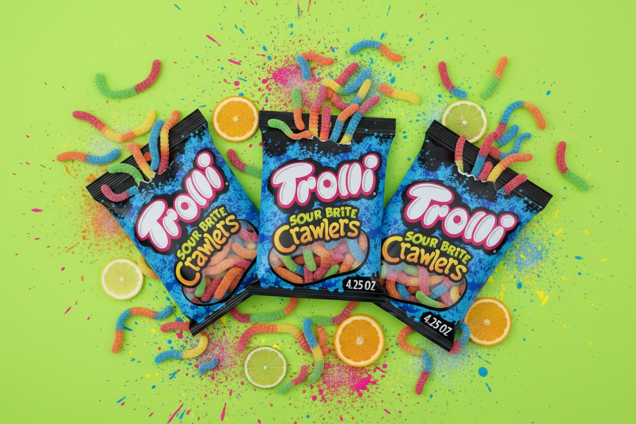 Trolli Gummies Sour Brite Crawlers 4.25 oz 3 Pack