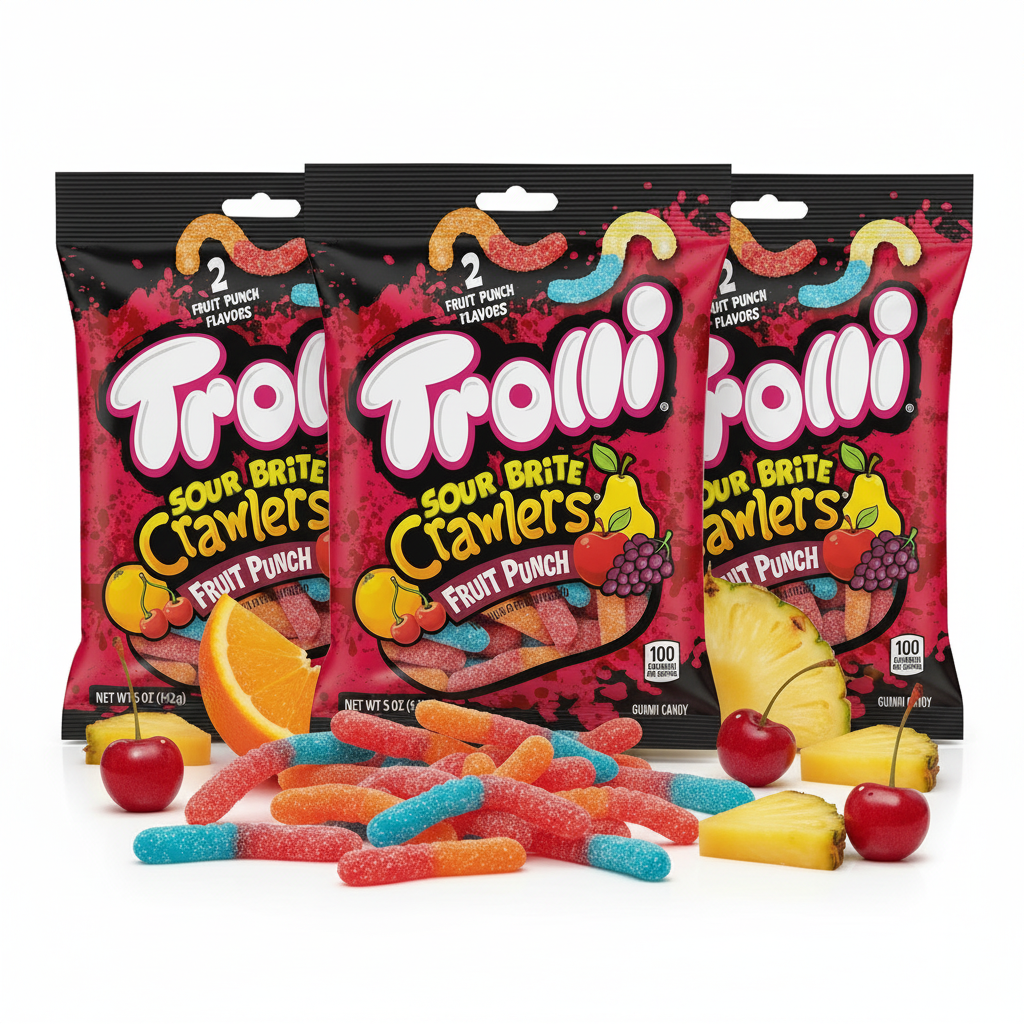 Trolli Gummies Sour Brite Crawlers Fruit Punch Product Image