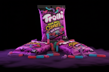 Trolli Gummies Sour Brite Crawlers Very Berry 5oz 3 Pack