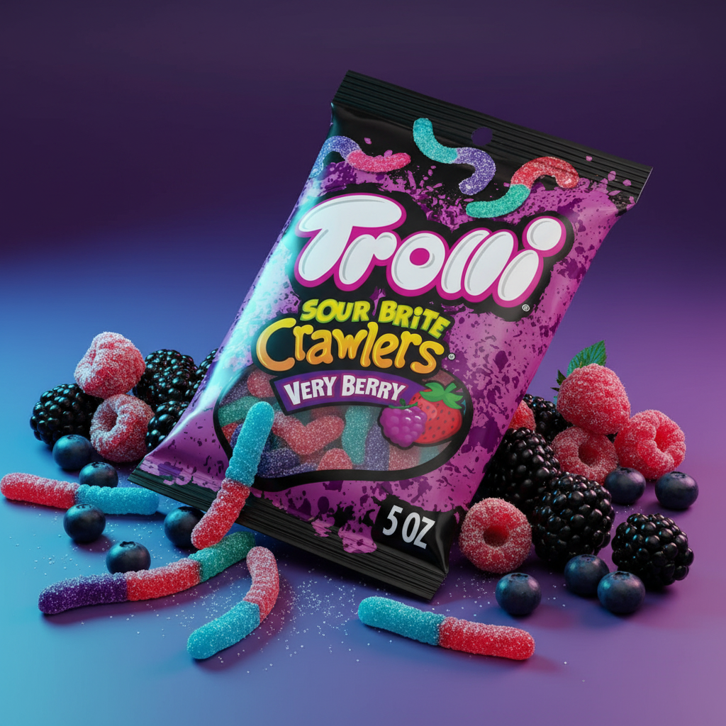 Trolli Sour Brite Crawlers Very Berry 5oz