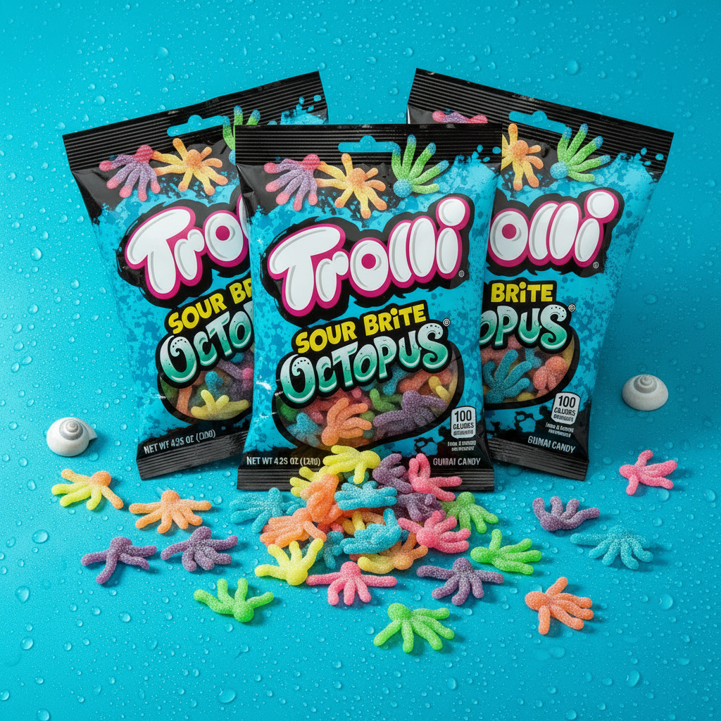 Trolli Sour Brite Octopus 3 Pack - Fun & Playful