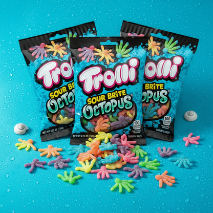 Trolli Sour Brite Octopus 3 Pack - Fun & Playful