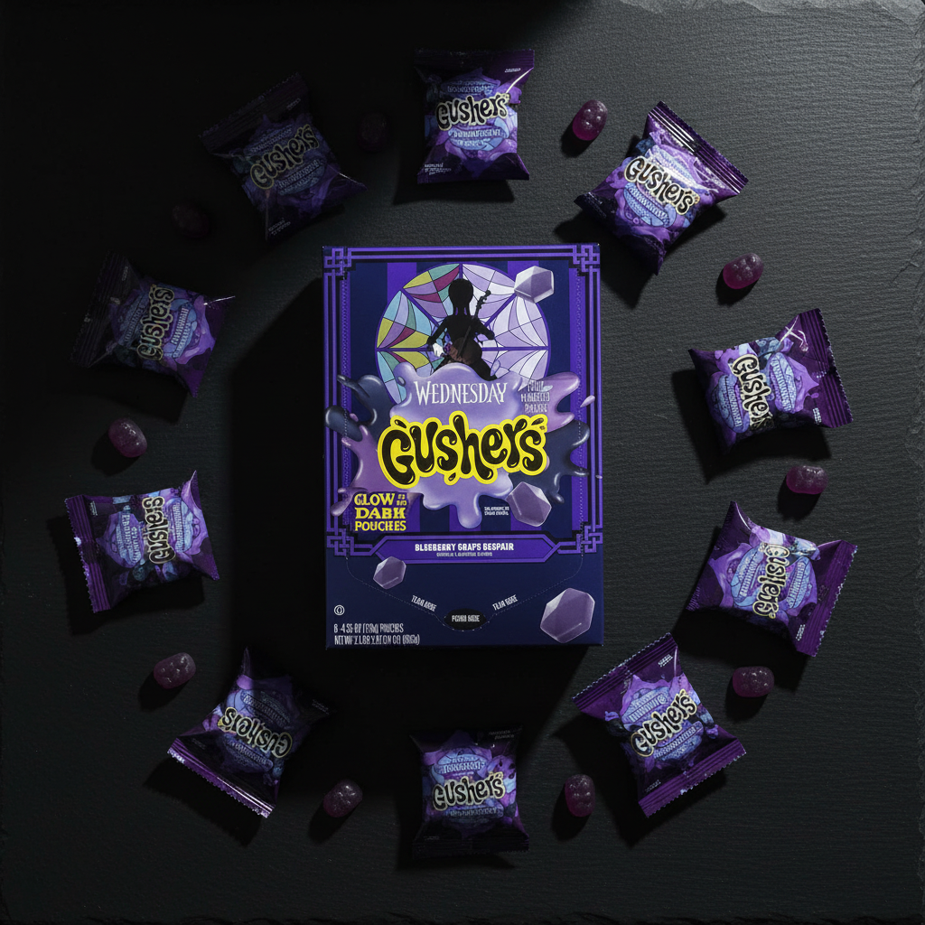 Wednesday Gushers Flat Lay