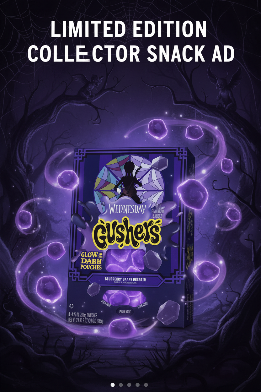 Wednesday Gushers Social Ad