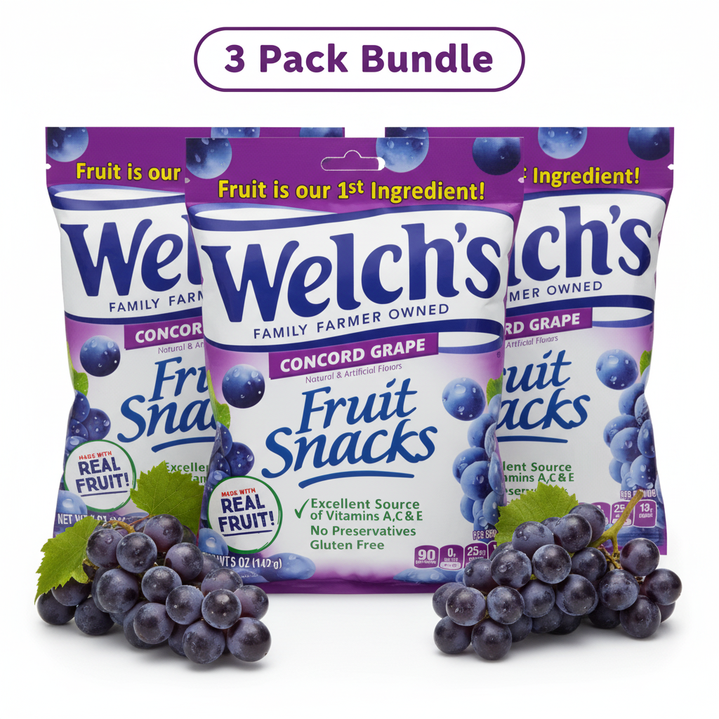 Welch's Fruit Snacks Concord Grape 3 Pack